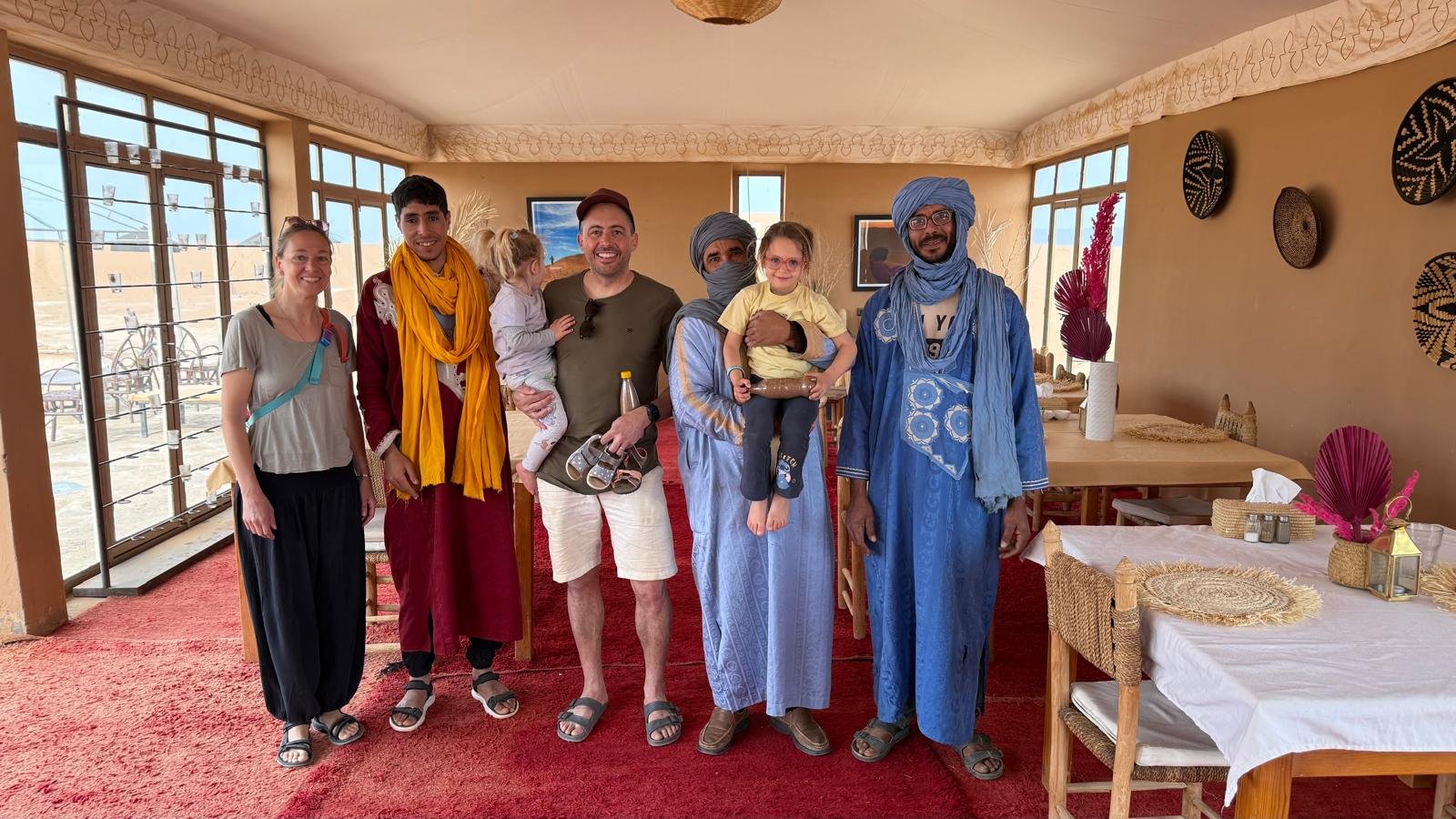 A camel caravan on a 7-day desert tour from Tangier to Marrakech - Morocco Travel Sahara Camp adventure